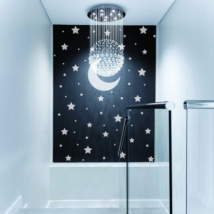 White Stars Stickers   Space Themed Bedroom Constellation Wallpaper Decor Decal