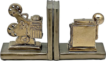 Decorative Bookends Vintage Camera Projector Book Ends Statues Office Library Bookshelves Support Artist Designer Photographer Art Director Creative Gifts Antiques Boho Farmhouse Home Decor