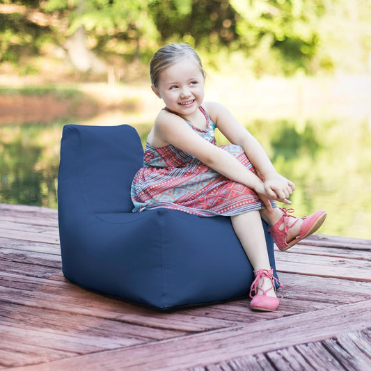 Juniper Jr Outdoor Kids Bean Bag Chair/Childrens Garden Chair, Navy