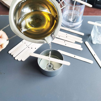 Wooden Candle Wick Holders,Candle Wicks Centering Device,Candle Wick Bars,Wick Holders for Candle Making,Wick Clips for Candles,Candle Centering Tool,120 Pack