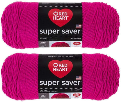 Bulk Buy:  Super Saver (2-Pack) (Cherry Red, 7 Oz Each Skein)