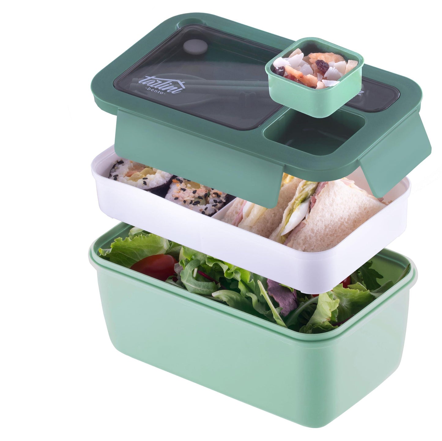 Tarlini  Green Bento box   Premium Bento Lunch Box with Compartments for