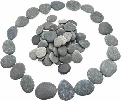 50PCS Painting Rocks, Natural DIY Rocks Flat & Smooth Kindness Rocks for Arts, Crafts, Decoration, Medium & Small Rocks for Painting ，1.5"-3"Hand Picked for Painting Rocks