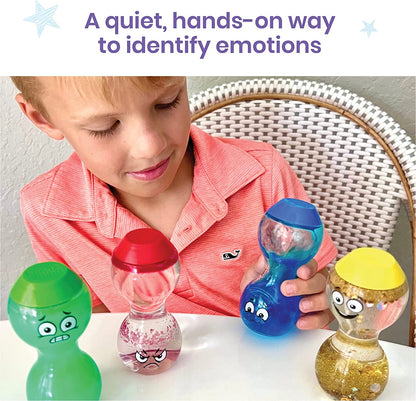 Express Your Feelings Sensory Bottles- Primary Emotions, Toddler Sensory Toys, Quiet Fidget Toys, Play Therapy Toys, Calm down Corner Supplies, Calming Corner, Social Emotional Learning