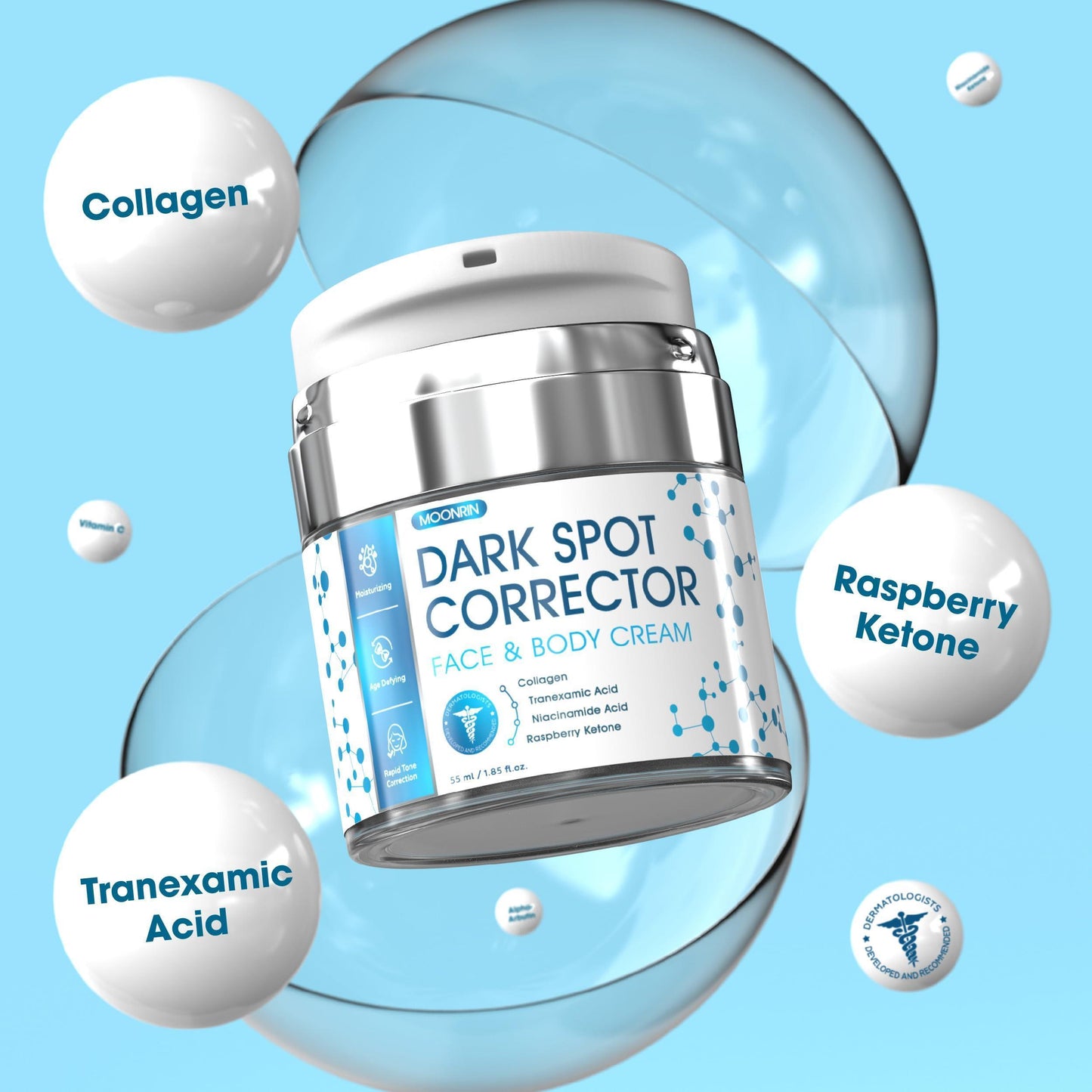 Dark Spot Remover for Face & Body 1.85 fl oz 55 ml Moisturizing Skin Lightening