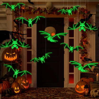 12PCS Halloween Hanging Bats