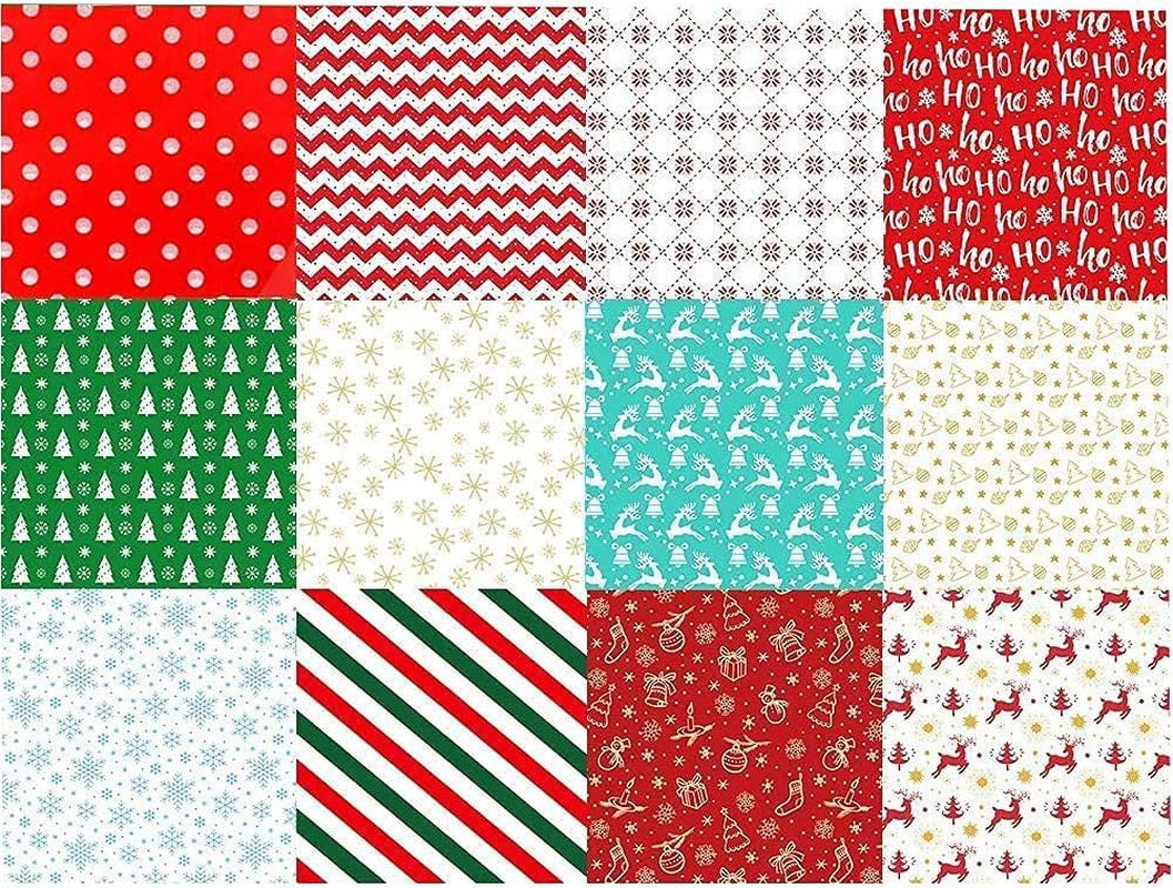 Christmas Tissue Paper for Gift Wrapping Bags, Colored Tissue Paper Christmas, 60 Sheets 20 X 20 Inches per Sheet 12 Designs 5 Sheets Each Design for Gift Wrapping, Xmas Wrapping Bags and Wine Bottles