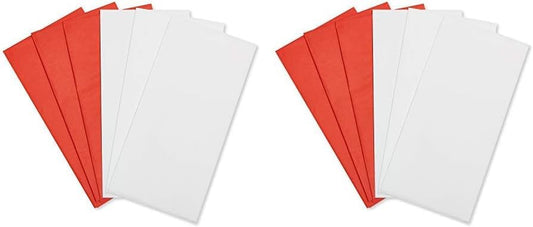 125 Sheets 20 In. X 20 In. Bulk Red and White Tissue Paper for Graduation, Fathers Day, Birthdays and All Occasions (Pack of 2)