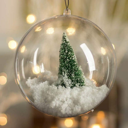 20 Pack Clear Plastic Fillable Ornament Ball 3.93''/100Mm for Christmas,Holiday, Wedding,Party,Home Décor