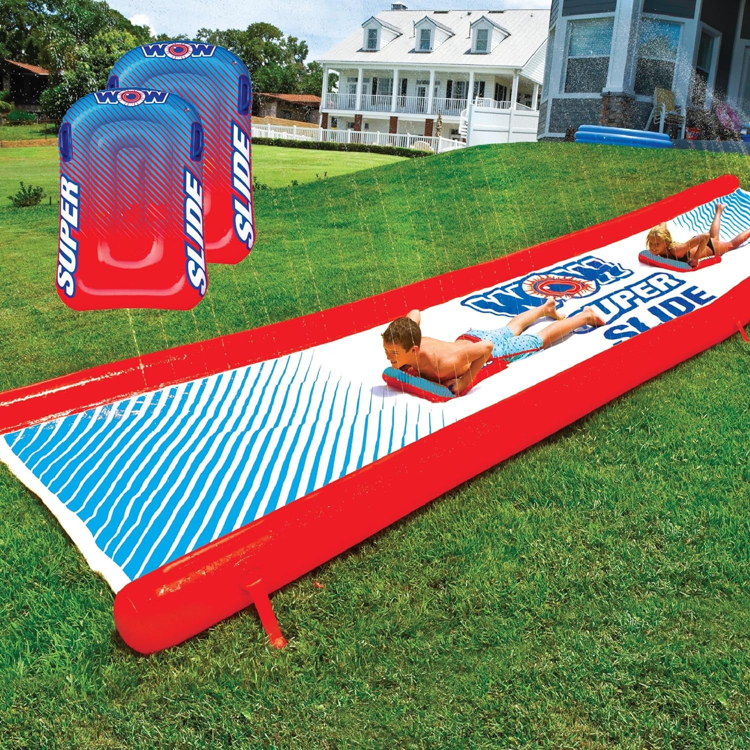 Super Slide - Giant Backyard Slip and Slide with Sprinkler, Extra Long Water Slide 25 Ft X 6 Ft