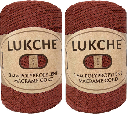 3Mm Premium Polyester Macrame Cord (147 Yards), (8.82 Oz) 100% Polypropylene Macrame Rope, Colorful Yarn Crochet Macrame Bag Craft for Wall Hangers, Bottom Plates, Carpets (Silver 1)