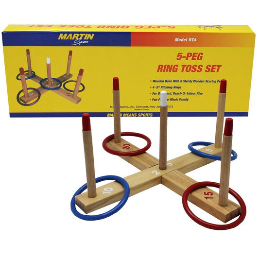 5-Peg Ring Toss Set - Loomini