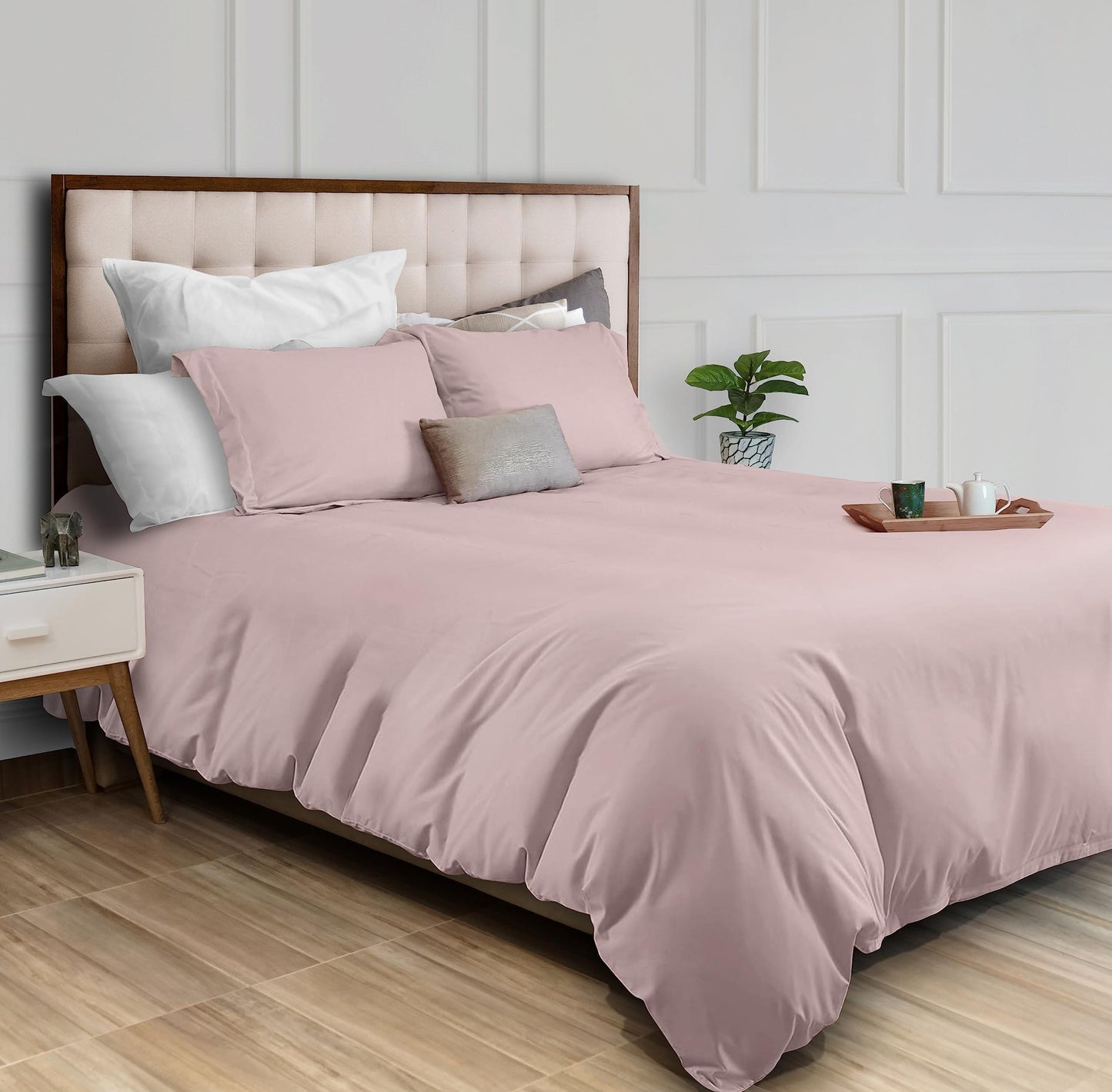 Pink Duvet Cover King Size Microfiber Duvet Cover with Zipper Duvet Cover Set