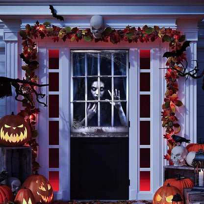 Halloween Window Decorations Halloween Window Clings Halloween Decorations Ghost Halloween Window Silhouette Haunted Halloween Window Stickers for Indoor Outdoor Party Scary Window Clings