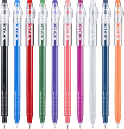 , Frixion Colorsticks Erasable Gel Ink Pens, Fine Point 0.7 Mm, Pack of 10, Assorted Colors