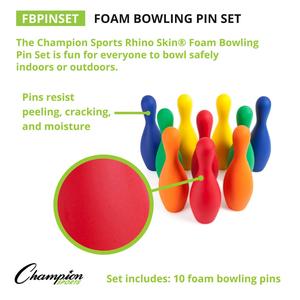Colored Foam-Coated Bowling Pin Set