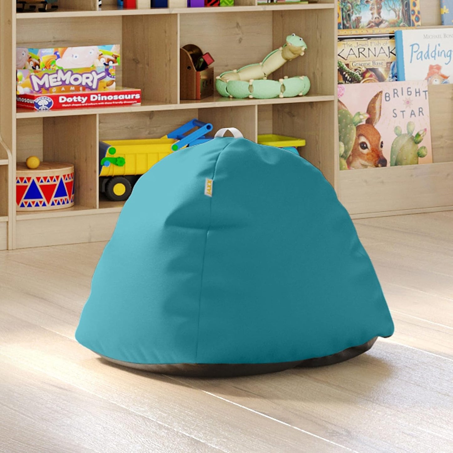 Gumdrop Jr. Kids Bean Bag for Early Childhood & Educational Environments, Premium Vinyl - Turquoise