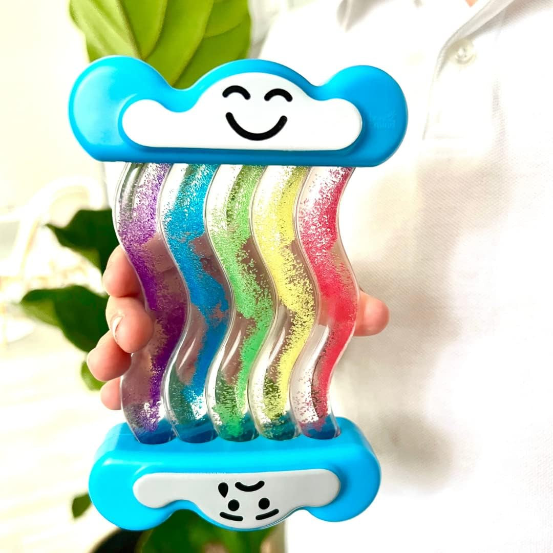 My Feelings Rainbow Fidget Tube, Mindfulness for Kids, Stress Toys for Kids, Sensory Play Therapy Toys, Calm down Classroom, Calming Corner Items Kids, Social Emotional Learning Activities