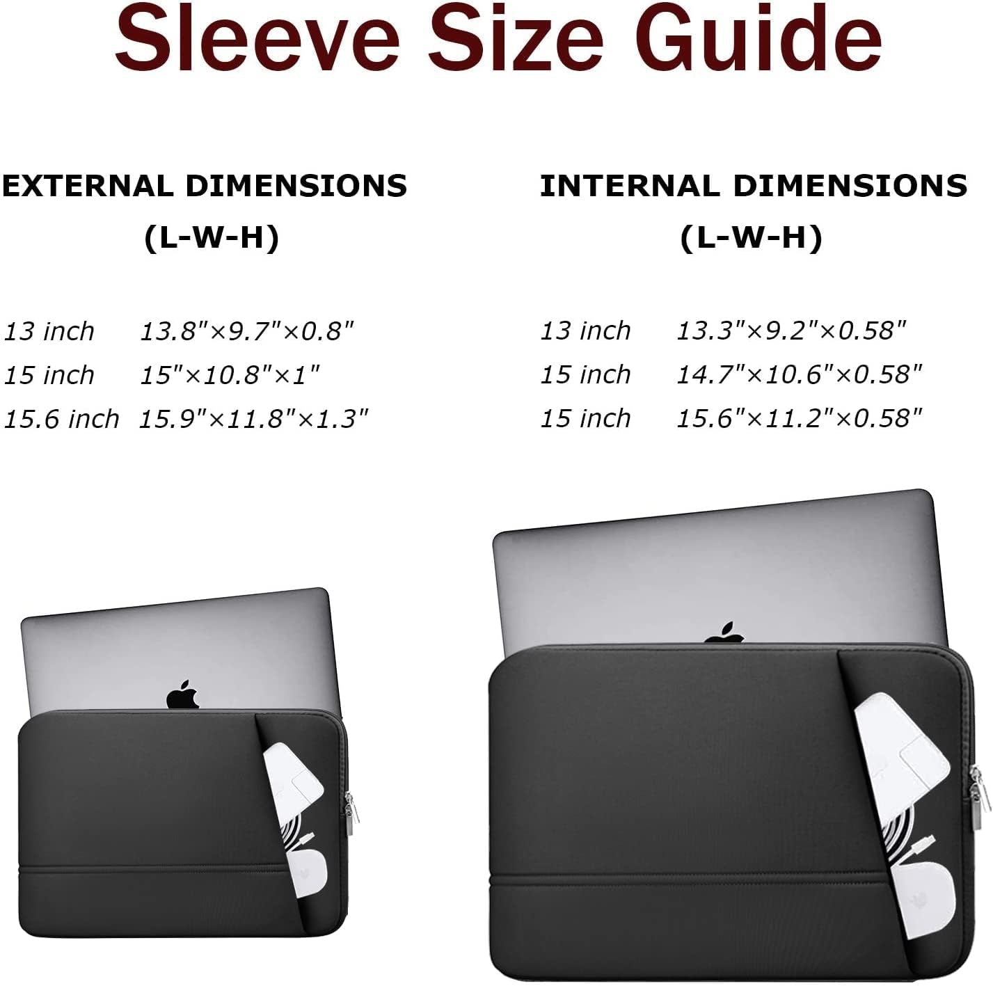 Laptop Sleeve, 14 Inch Laptop Case for Apple Macbook Pro 2024, Upgrade 13 Inch Waterproof Protective Laptop Case Cover Bag Compatible for 13.3 14 Inch Macbook Pro 2024, Macbook Air, Black