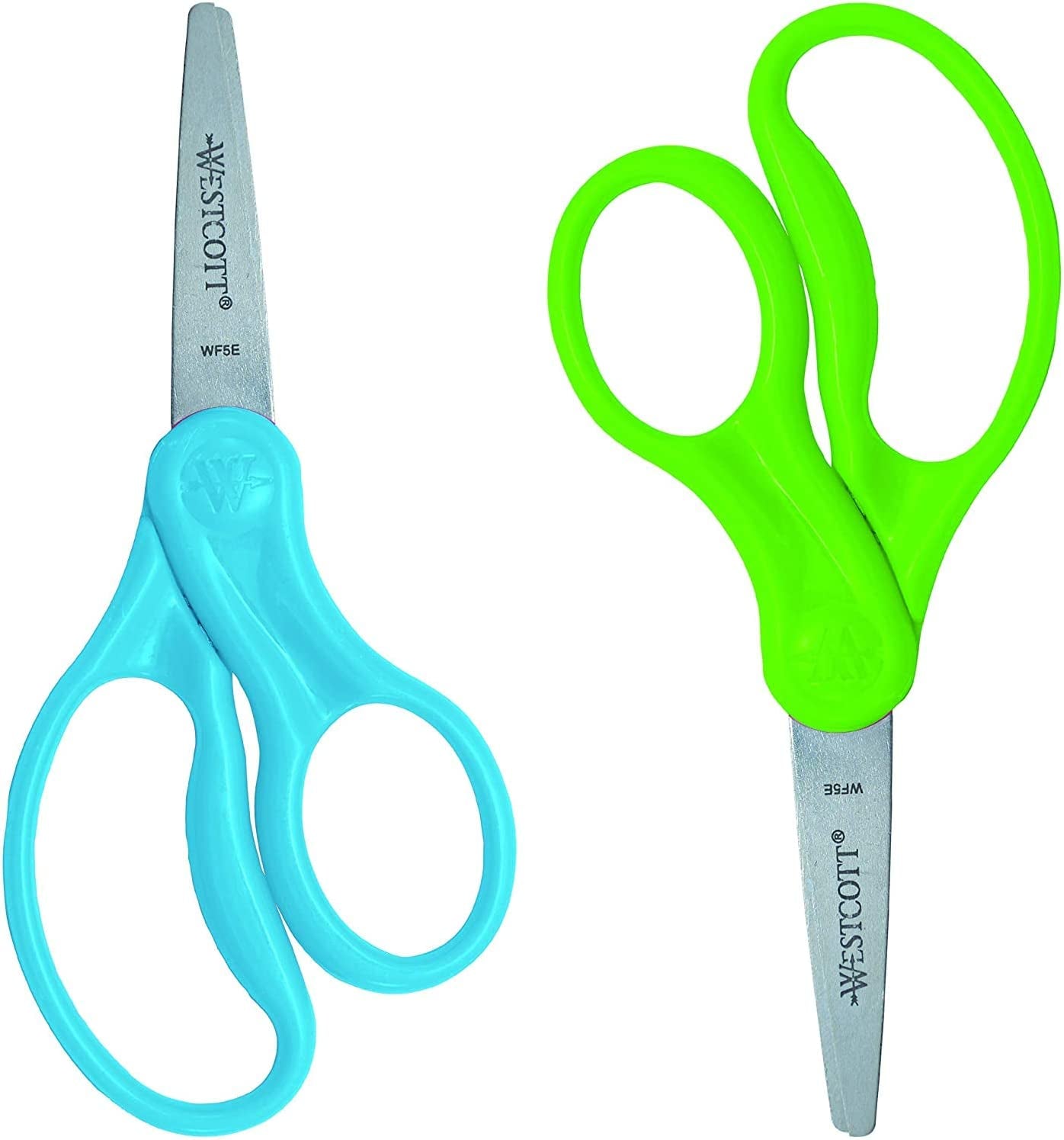 13168 Right- and Left-Handed Scissors, Kids' Scissors, Ages 4-8, 5-Inch Blunt Tip, Assorted, 2 Count (Pack of 1)