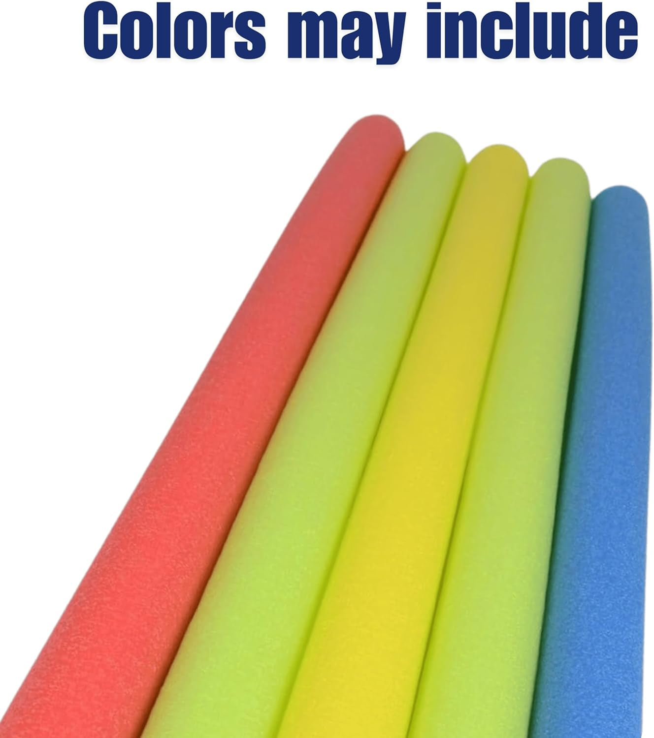 Swim Pool Noodles - Pack of 5 - Soft Foam Noodles for Swimming, Floating, and Water Exercises - 52 Inch - Multicolor
