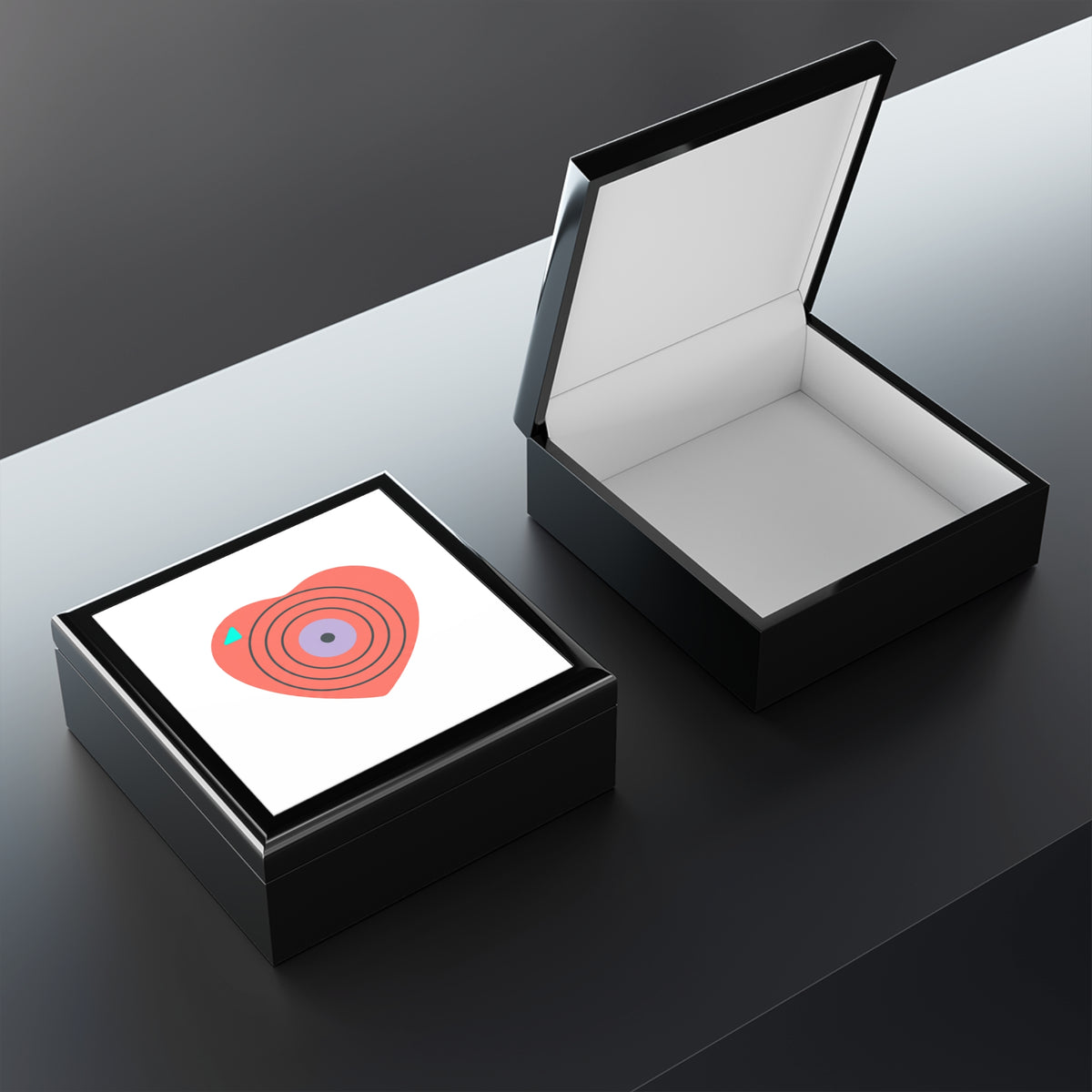 Vinyl Record Heart | Jewelry Box for Music Lovers | Valentine, Galentine’s, Anniversary Gift | Y2K Aesthetic
