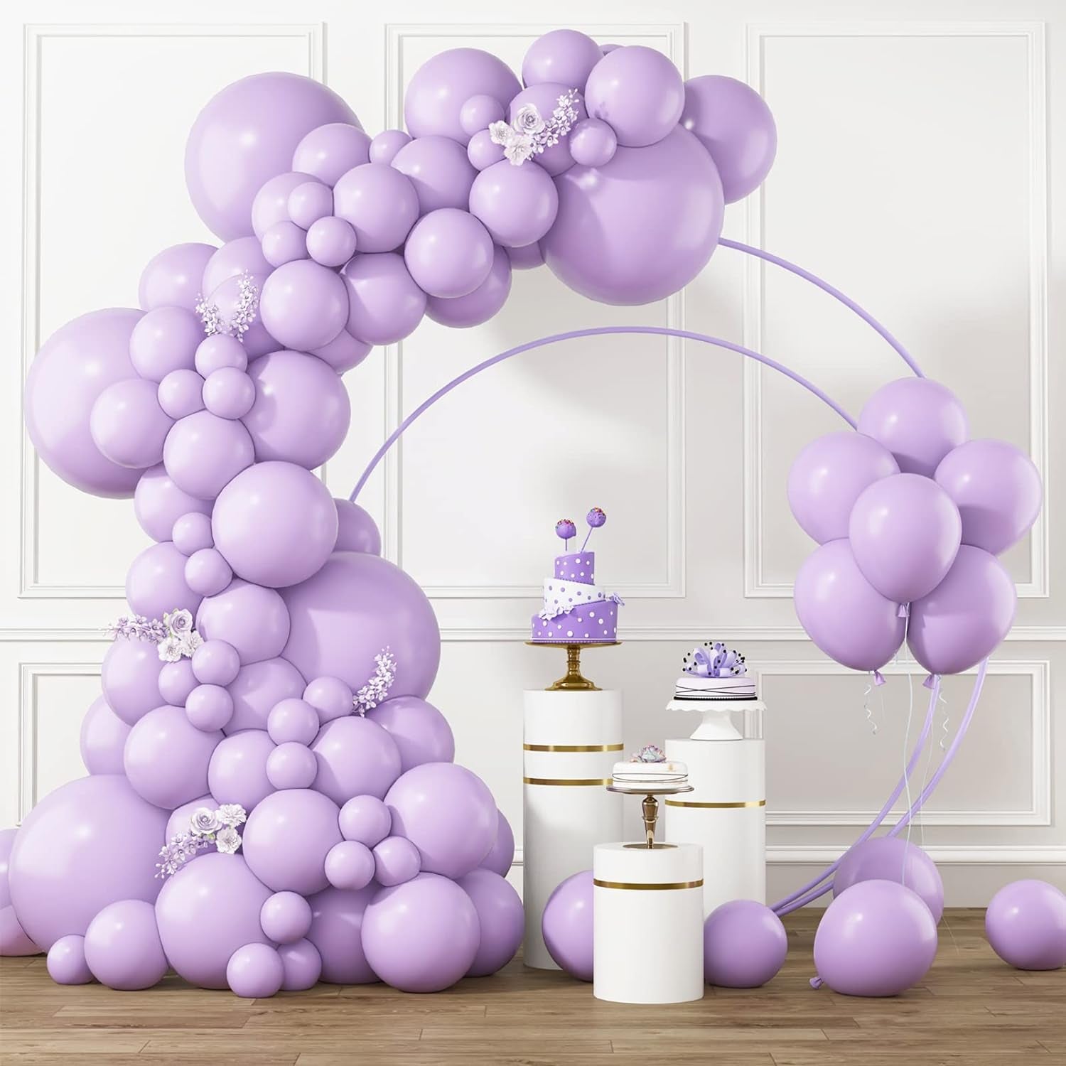 White Balloons Different Sizes 105Pcs 5/10/12/18 Inch for Garland Arch, Party Latex Balloons for Happy New Year Decorations 2024 Birthday Party Wedding Anniversary Baby Shower Party Decoration