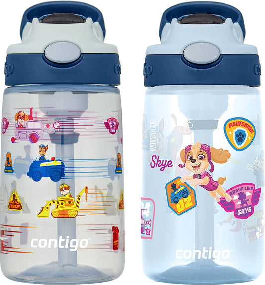 Aubrey Leak-Proof Spill-Proof Water Bottle, Paw Patrol, 14Oz., 2 Pack