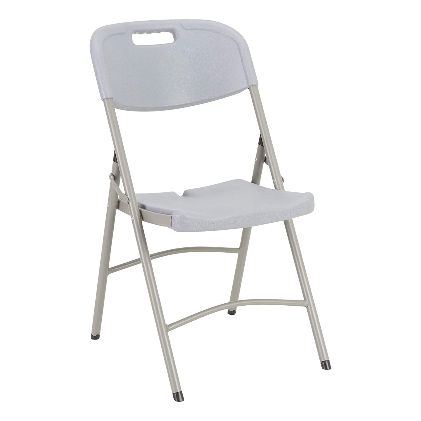Blow-Molded Plastic Folding Chairs for Indoor/Outdoor Events, Commercial Event Chairs with 400-Lb. Weight Capacity, Set of 4, Gray