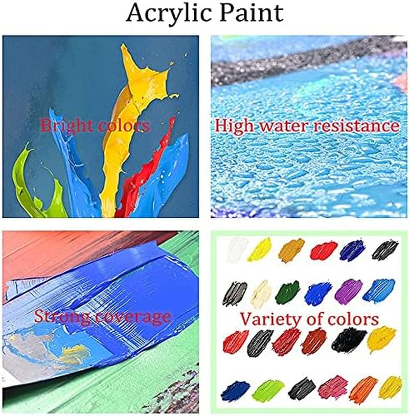 Paint by Number Mountains Waterfall DIY Painting on Canvas, Paintwork with Paintbrushes Acrylic Paints,Perfect for Paint by Numbers for Adults and Kids Students Beginner, for Home Wall Decor16X20 Inch