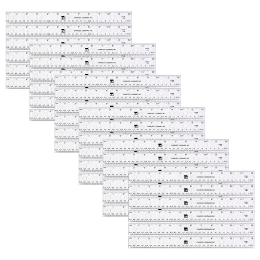 Plastic Ruler, 12-Inch, Clear, Pack of 36