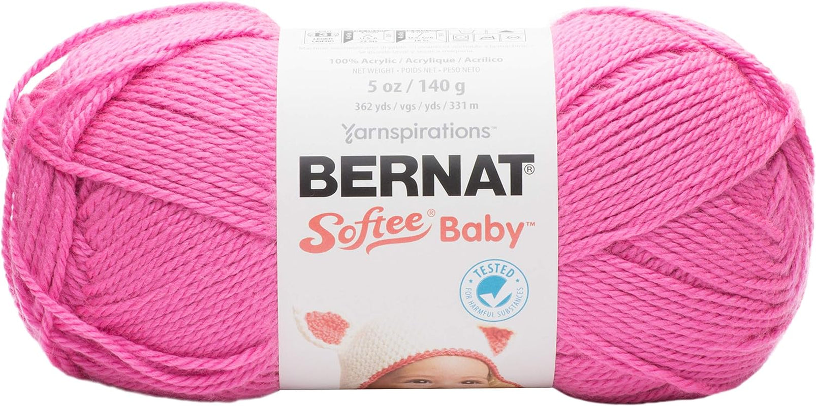 Softee Baby White Yarn - 3 Pack of 141G/5Oz - Acrylic - 3 DK (Light) - 362 Yards - Knitting/Crochet