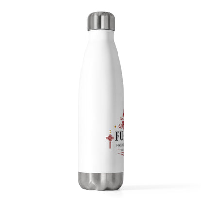 Fu Gui Paper Cut Greeting | 20oz Insulated Stainless Steel Tumbler | Lunar New Year Family & Friend Gift | Fire Horse 2026 Red Gold