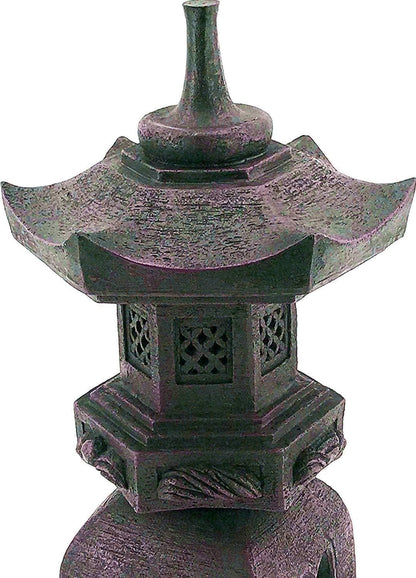 Pagoda Stupa Zen Garden Decor Lawn Ornament Nara Japanese Style Asian Temple Lighthouse Oriental Lantern Toro Outdoor Statue 17 Inch