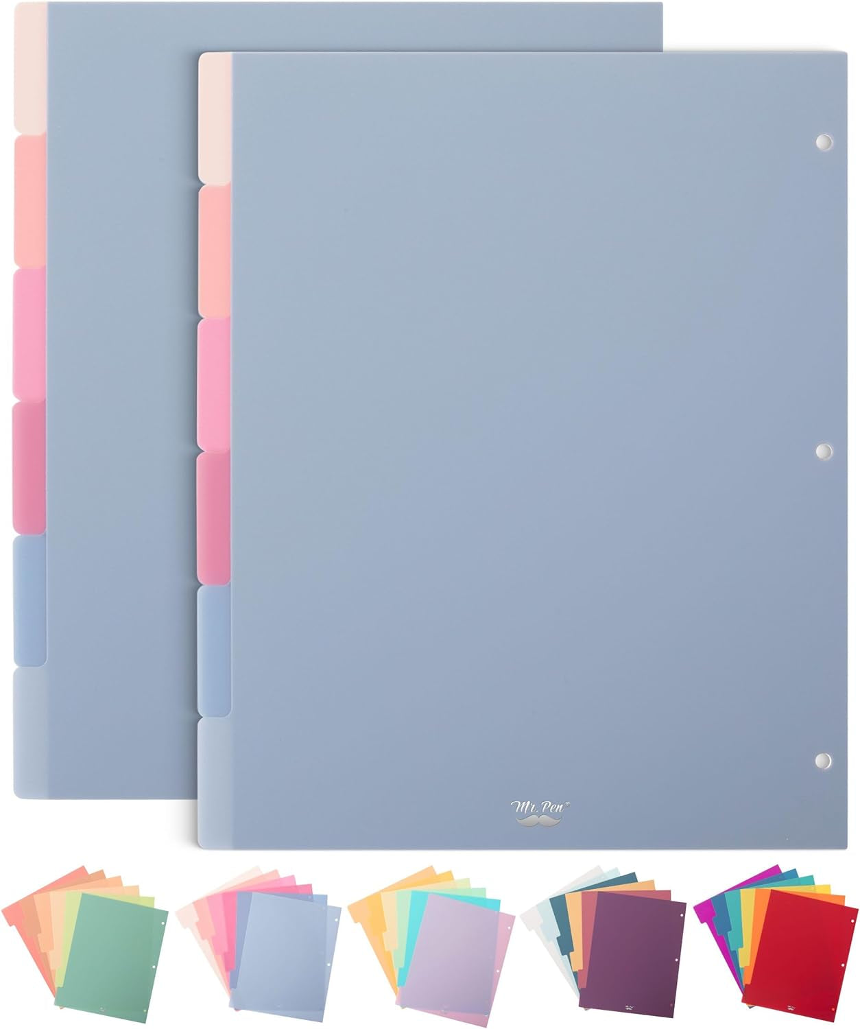 - Binder Dividers, 6 Tab Dividers, Pack of 2 Sets (12 Dividers Total), Dividers, Plastic Dividers for 3 Ring Binder, Binder Dividers with Tabs, Binder Tabs, 3 Ring Binder Dividers