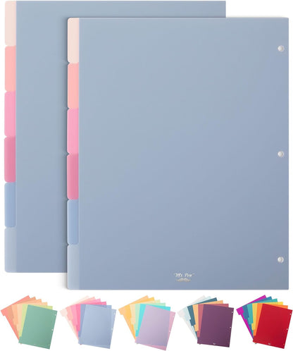 - Binder Dividers, 6 Tab Dividers, Pack of 2 Sets (12 Dividers Total), Dividers, Plastic Dividers for 3 Ring Binder, Binder Dividers with Tabs, Binder Tabs, 3 Ring Binder Dividers