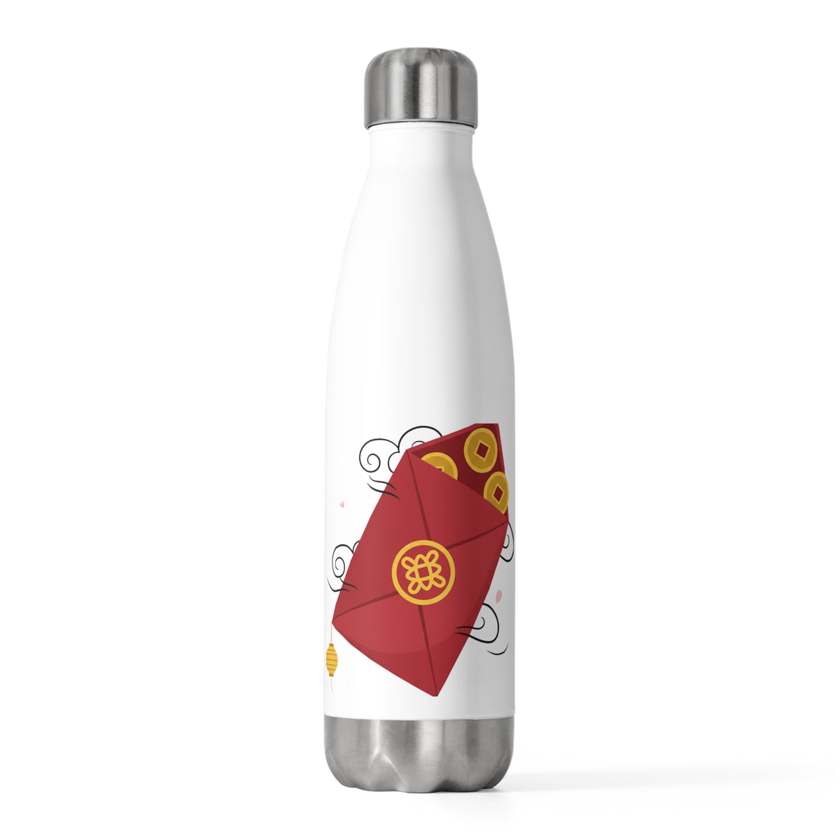 Red Envelope Horse Emblem | 20oz Insulated Stainless Tumbler | Lunar New Year Gift for Family & Teachers | Gold Foil Red