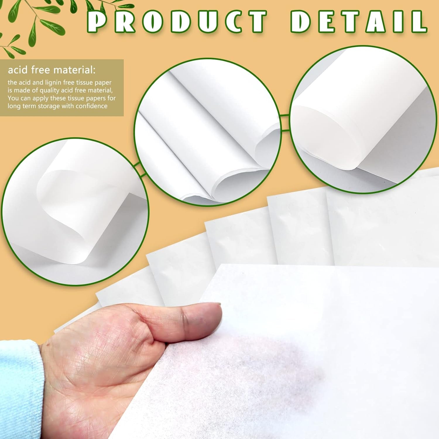 100 Sheets 24 X 36 Inch Acid Free Archival Tissue Paper Unbuffered No Acid Paper White No Lignin Free Packing Tissue Paper for Preserving Clothing Storage Textiles Present Wrap