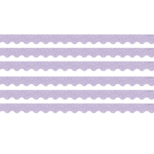Composition Purple Scalloped Border Trim, 35 Feet Per Pack, 6 Packs