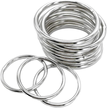 Metal Rings for Macrame Metal Rings for Crafts 2 Inch for Macrame Plant Hangers Dog Collars 10 Pack 5Mm Thick Welded Heavy Duty Metal O Rings 2 in Buckle for Macrame Ring 50Mm O Rings Metal