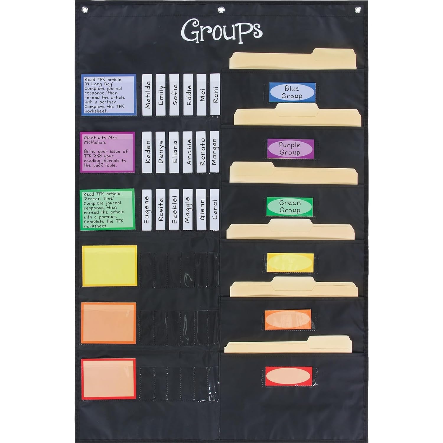 Small Group Management Pocket Chart™ - 1 Pocket Chart Set