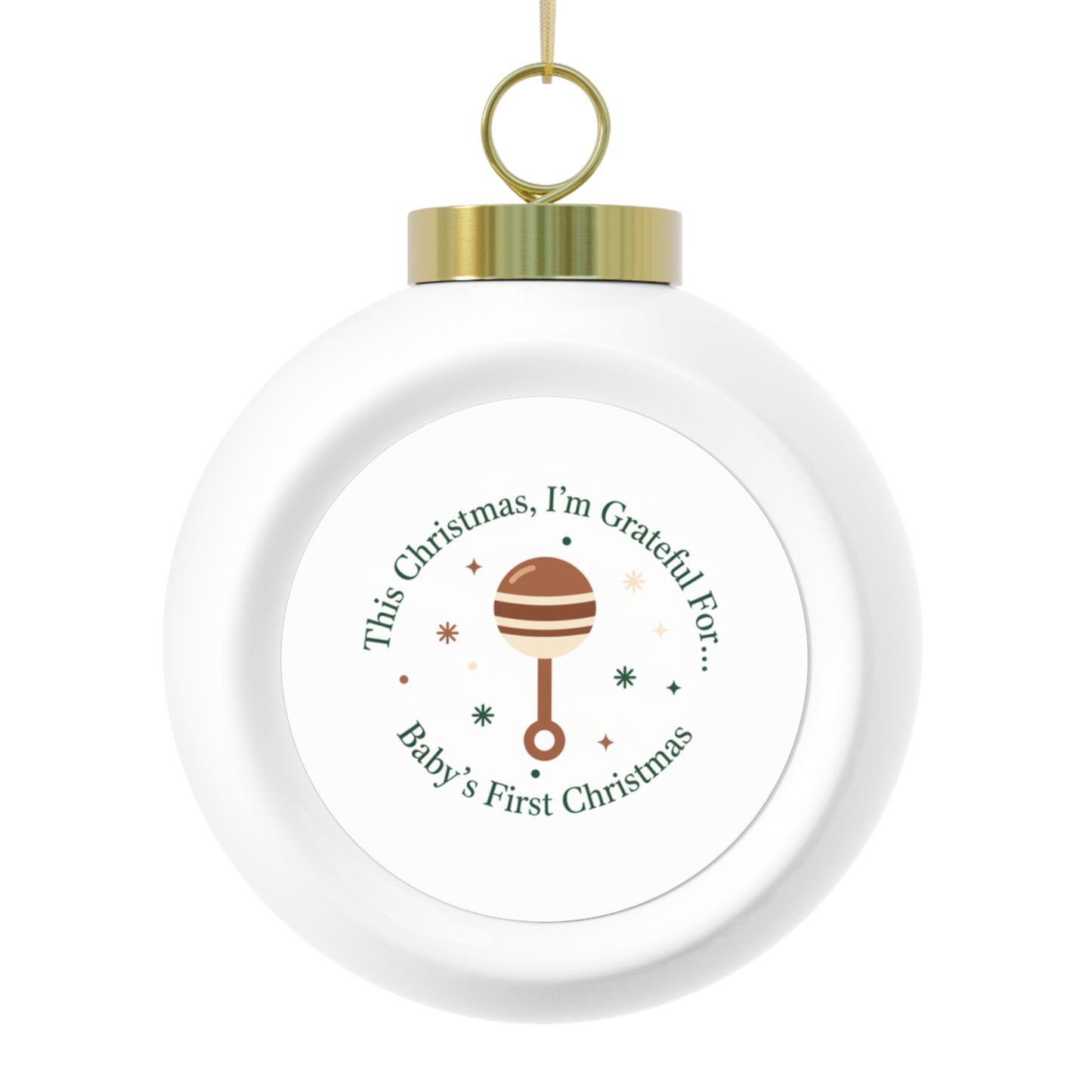 Christmas Ball Ornament – Baby's First Christmas
