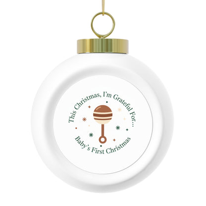Christmas Ball Ornament – Baby's First Christmas