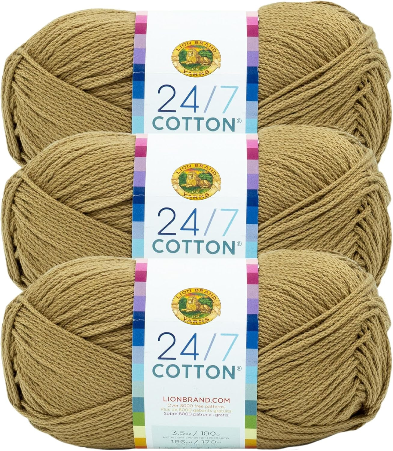 (1 Skein) 24/7 Cotton® Yarn, White