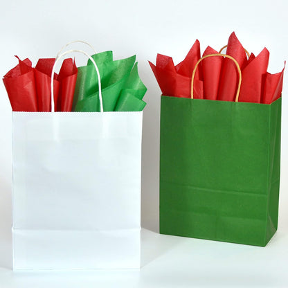 100 Sheets 20"X14" Red and Green Tissue Paper Bulk for Gift Bags,Gift Wrapping Arts Craft Party Favor Christmas Decoration