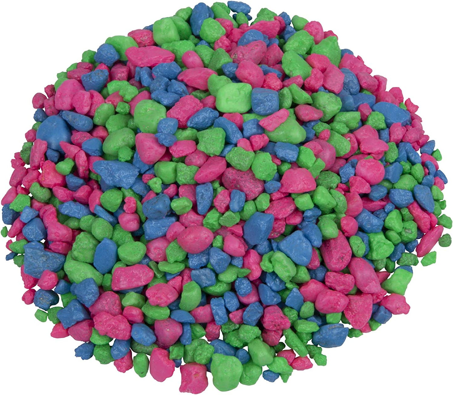 Aquarium Gravel, Pink/Green/Blue Fluorescent, 5-Pound, Bag Pink/Green/Blue Fluorescent, 4 X 5 X 9 Inches ; 5 Pounds