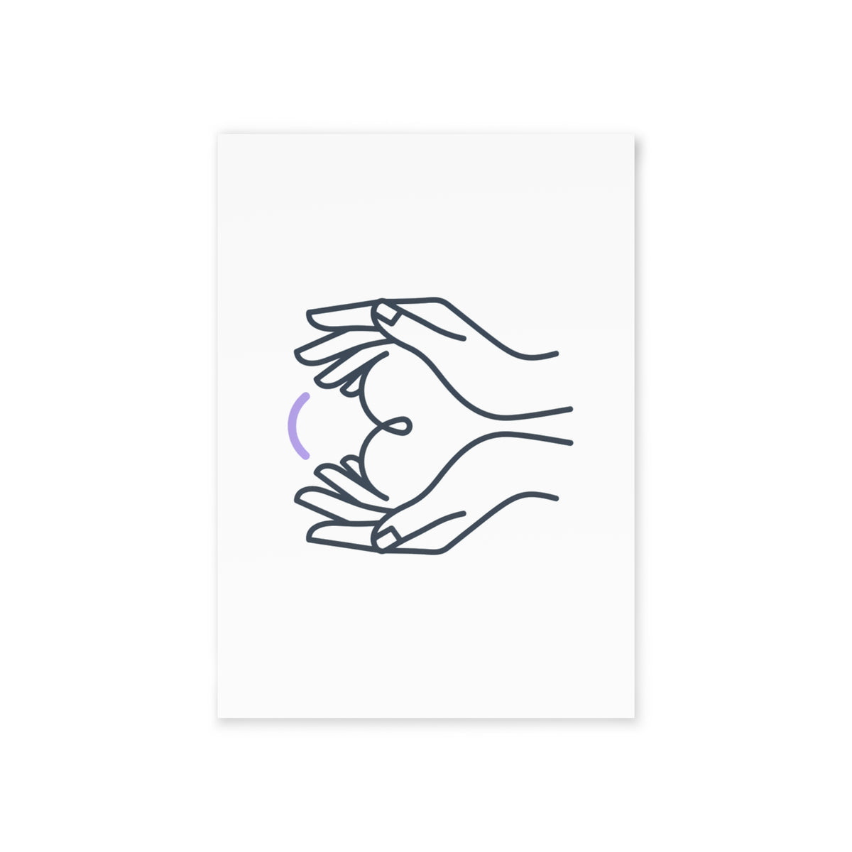 Line Art Heart Hands | Valentine Holiday Greeting Card Set | Lover, Family & Friend Card | Minimalist Y2K Aesthetic