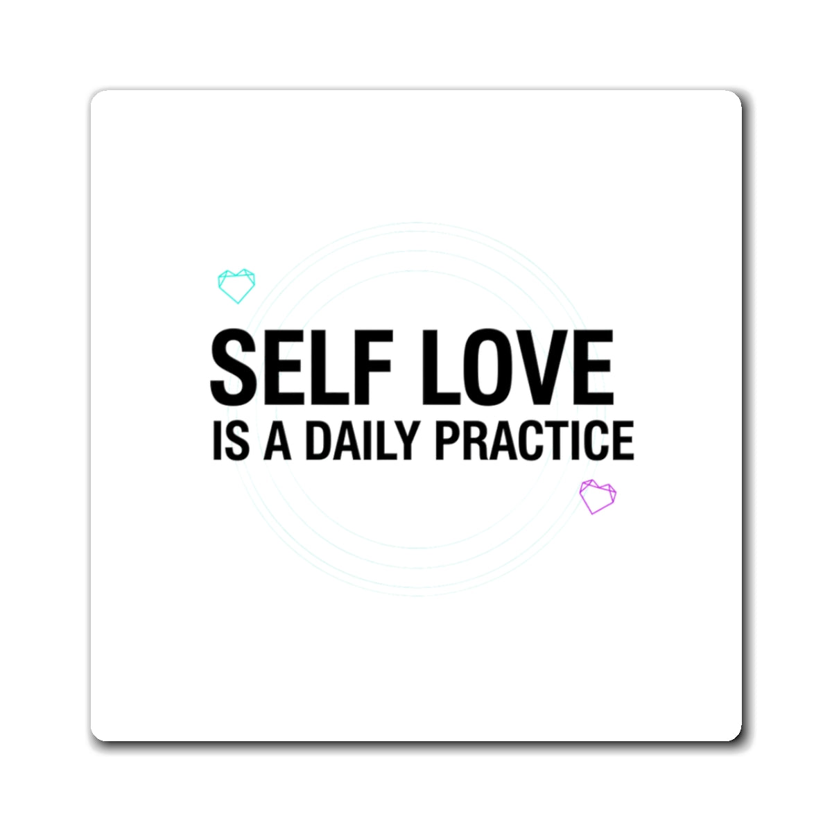 Self Love Gradient Affirmation | Aesthetic Sublimation Magnet | Galentine’s & Teen Gift | Y2K Gen Z Valentine Vibes
