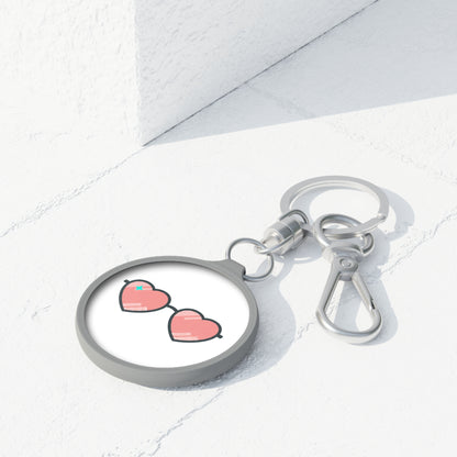Y2K Heart Sunglasses | Heart Keyring Tag Accessory | Valentine & Galentine Gift for Friends, Lovers | Aesthetic Pink Gradient