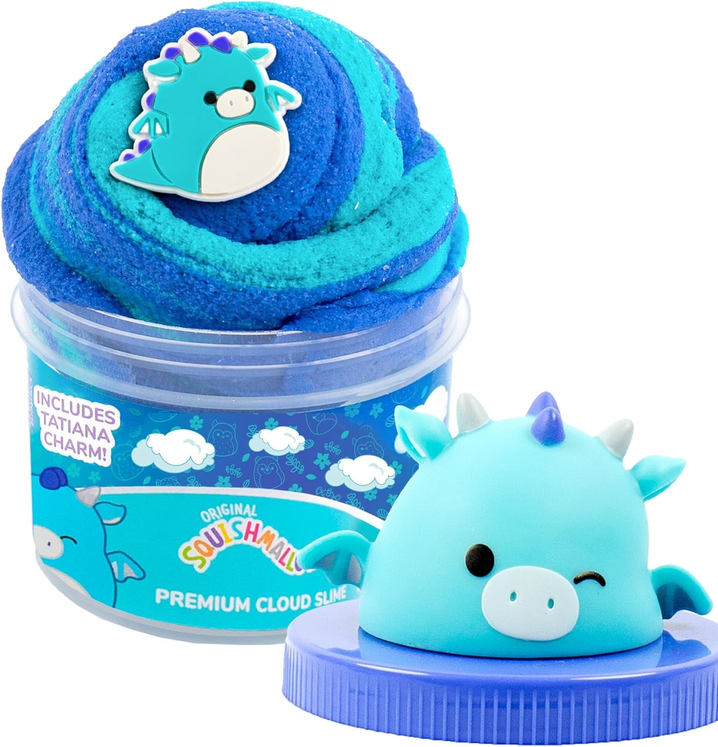 Original Tatiana the Dragon Premium Scented Slime, 8 Oz. Smooth Slime, Blue Raspberry Scented, 3 Fun Slime Add Ins, Pre-Made Slime for Kids, Great 6 Year Old Toys, Super Soft Sludge Toy